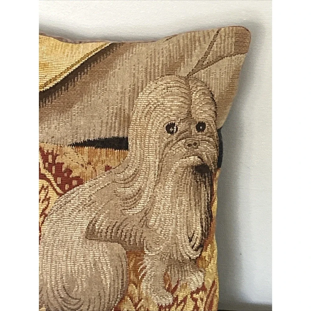 Pillow Tapestry Shih Tzu Dog Brown Zips St Island GA France